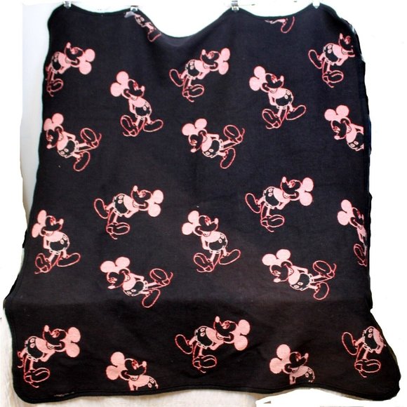 Beacon Blankets Mickey Mouse 55" x 65" Cotton Throw Blanket Red White Navy Blue - Picture 4 of 12